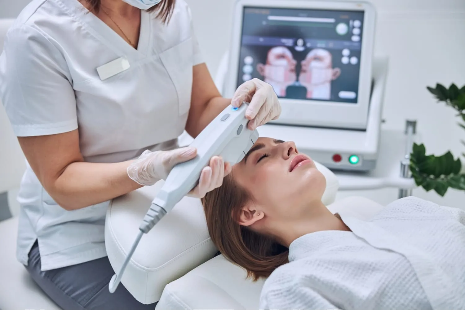 Soin esthétique du visage en cabine
