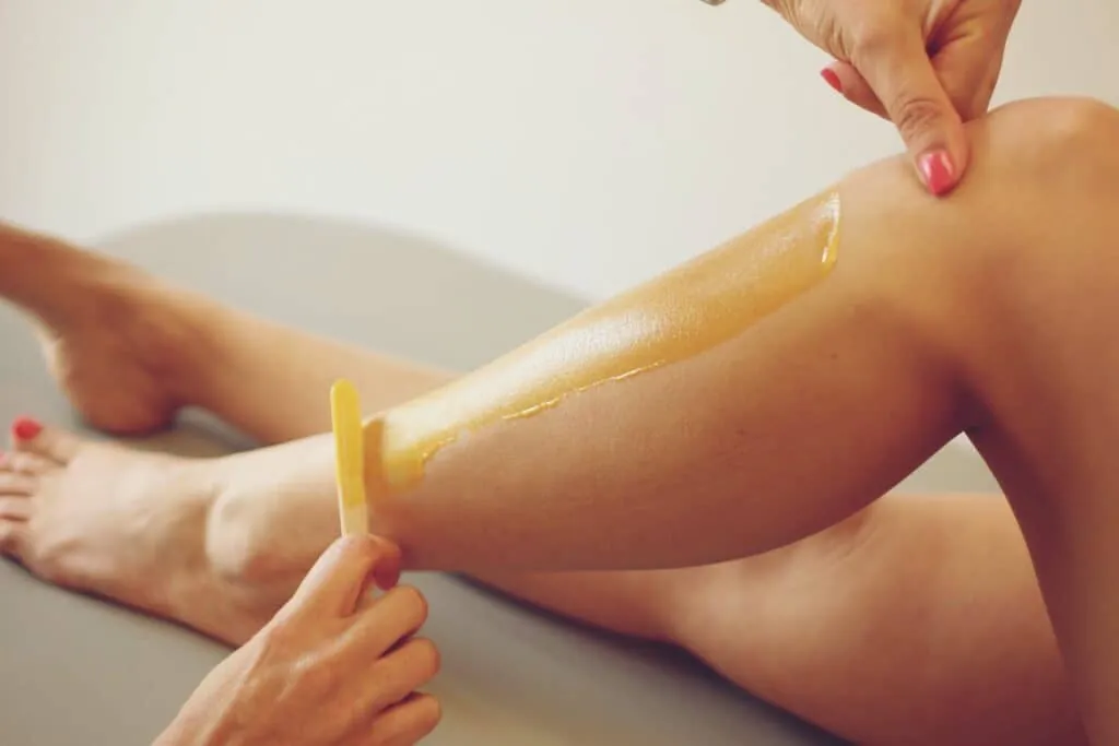 Leg waxing