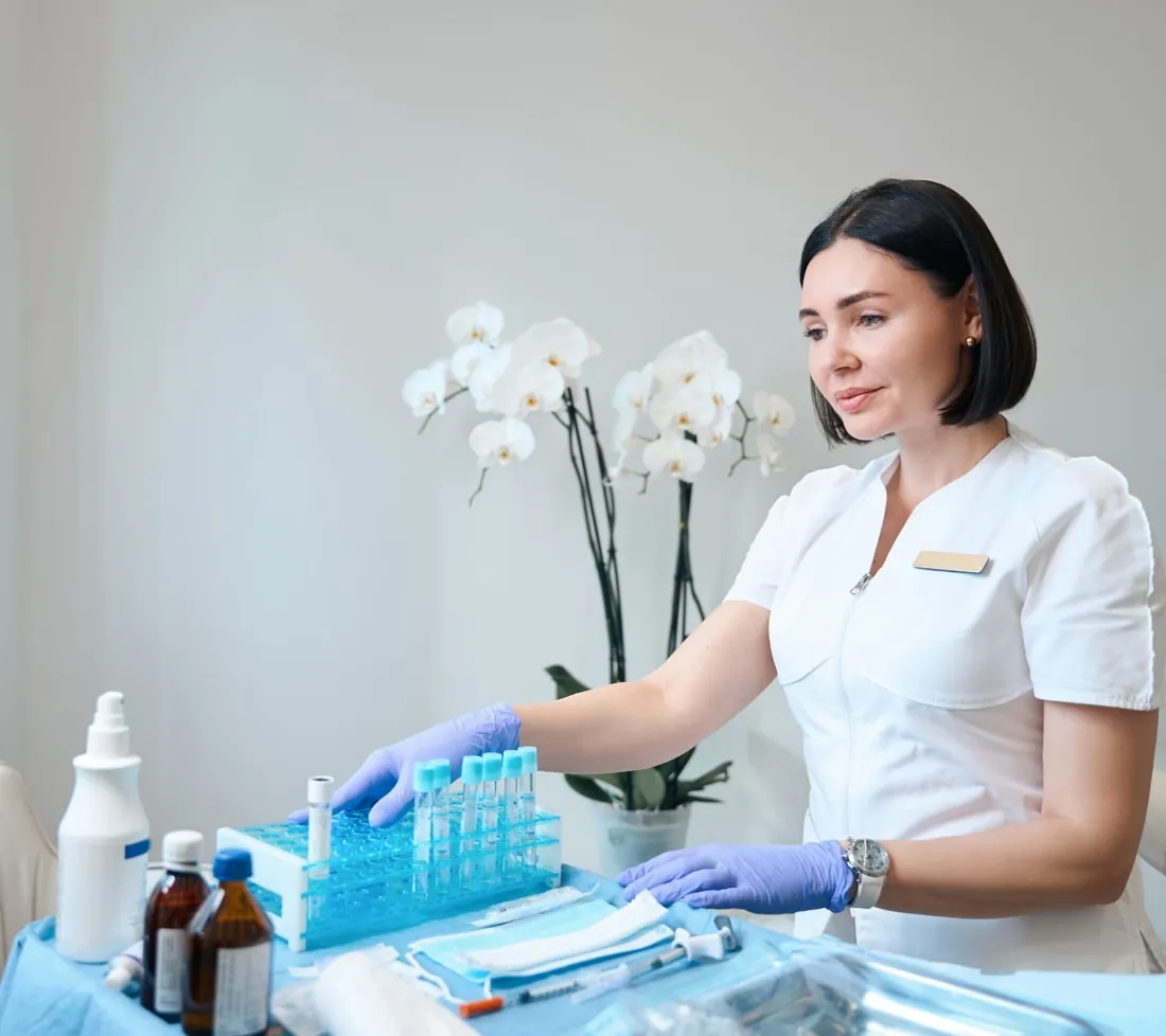 Preparing products before a treatment